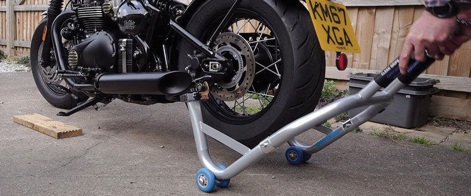 VALTER MOTO "STRONG" REAR ENDURANCE PADDOCK STAND IN BLACK WITH RED Wheels Cav2110r 00 04 - Foto 5