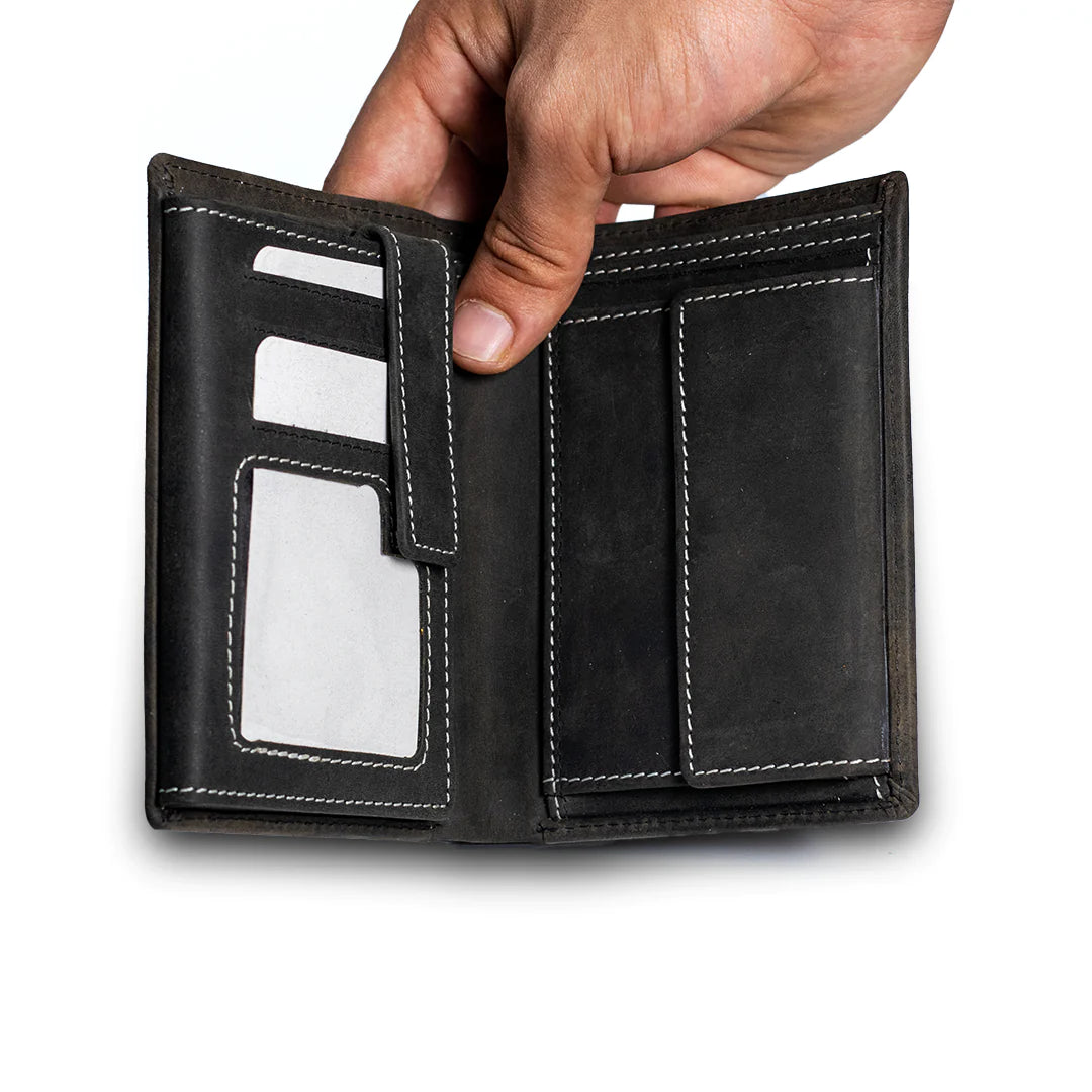 Carbonado Tri Fold Wallet - Black