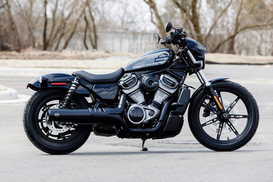 S&S Grand National black 4.5" Slip-On muffler for Nightster