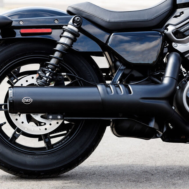 S&S Grand National black 4.5" Slip-On muffler for Nightster