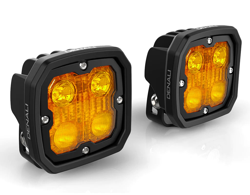 Denali D4 LED Lights TriOptic Lens Kit - Amber