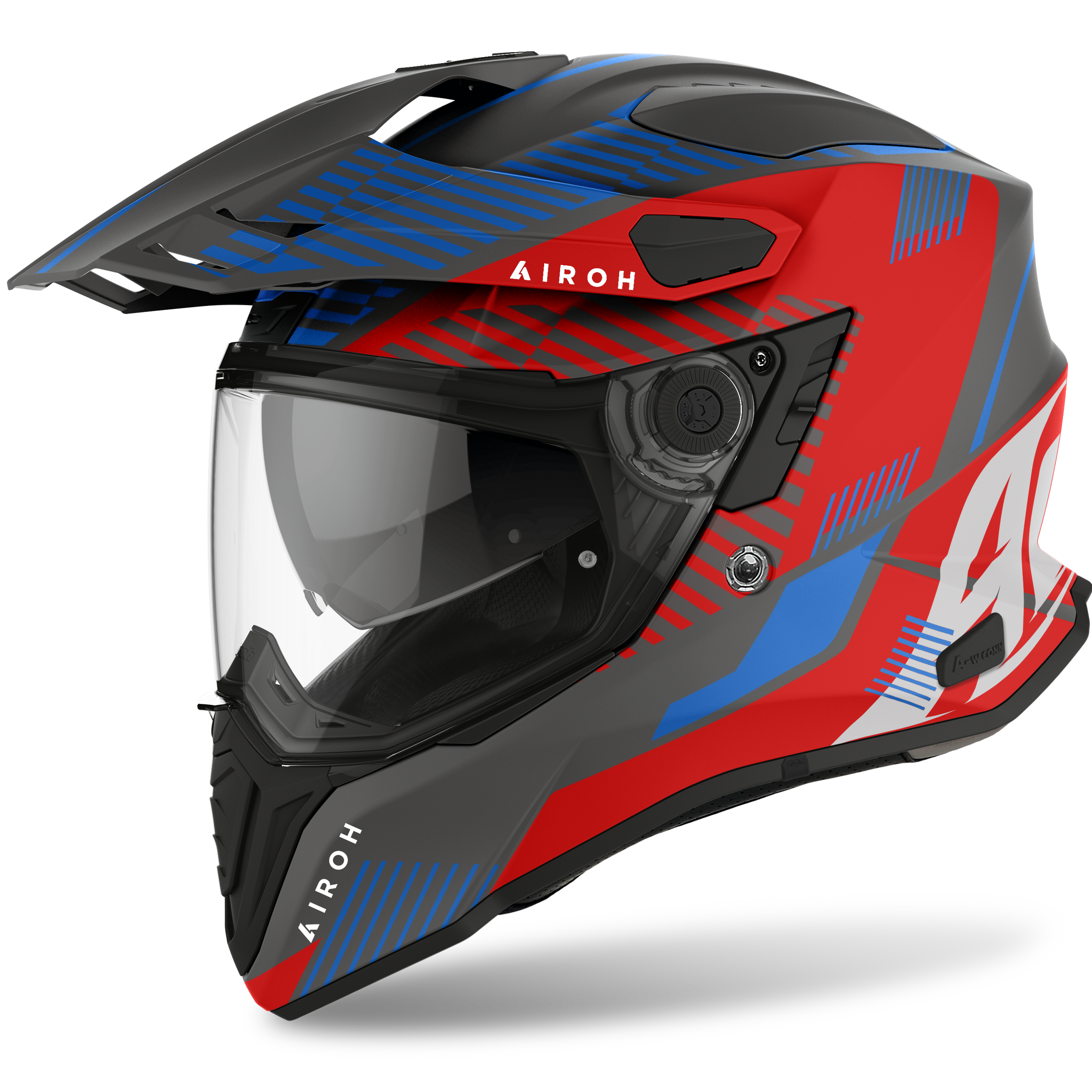 Airoh Commander Boost - Red/Blue Matt Helmet
