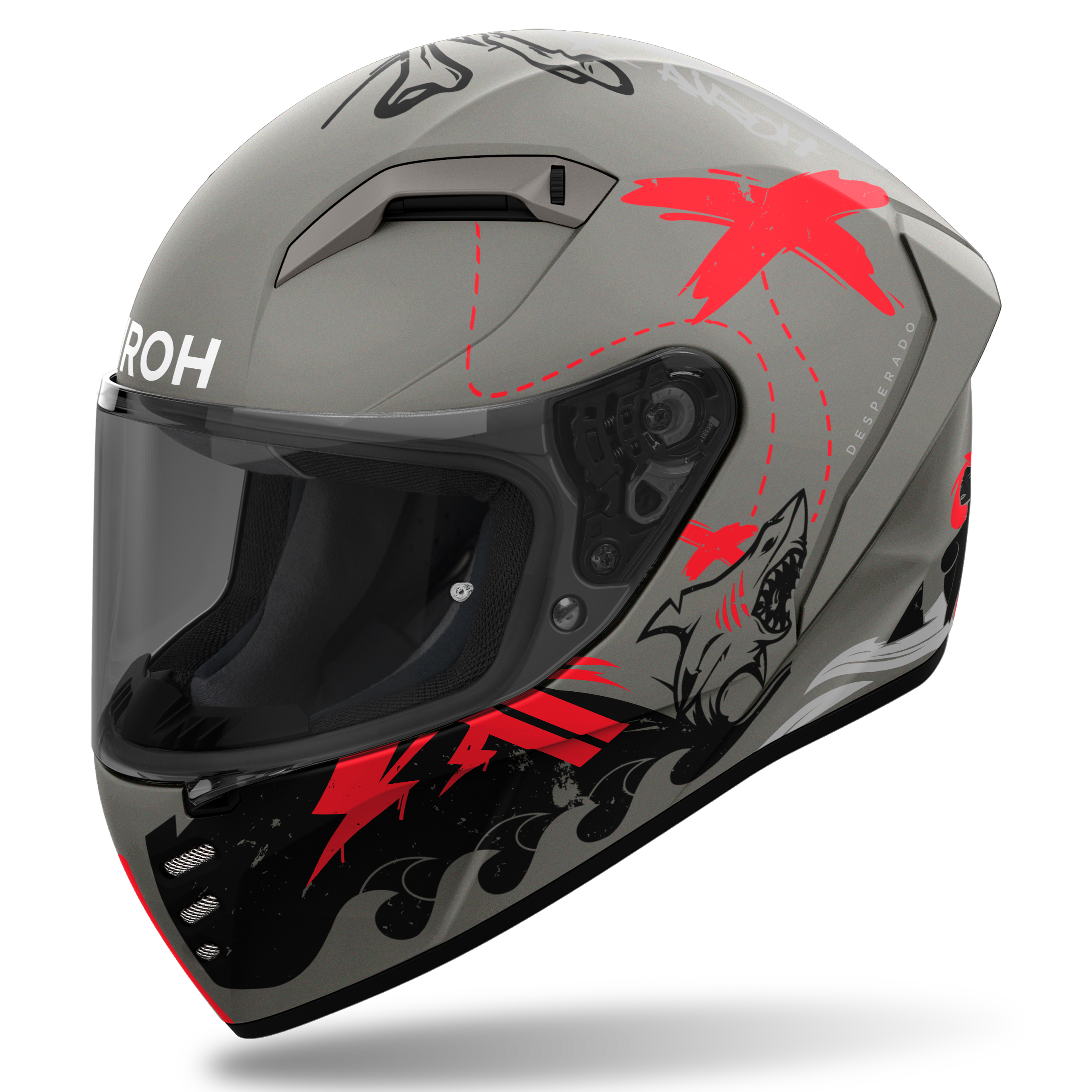 AIROH CONNOR DESPERADO ORANGE MATT HELMET