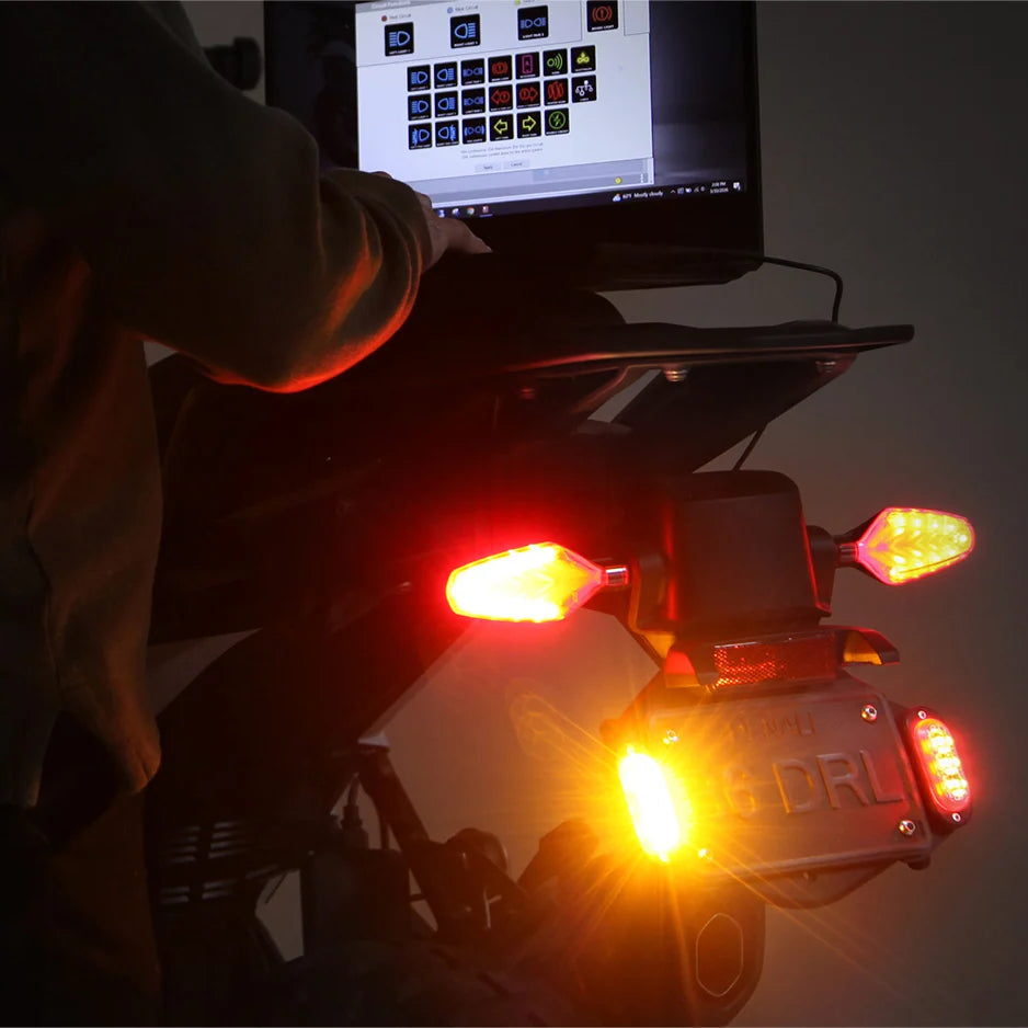Denali T3-S™ Smart Brake & Switchback Signal Pods for Motorcycles – Rear