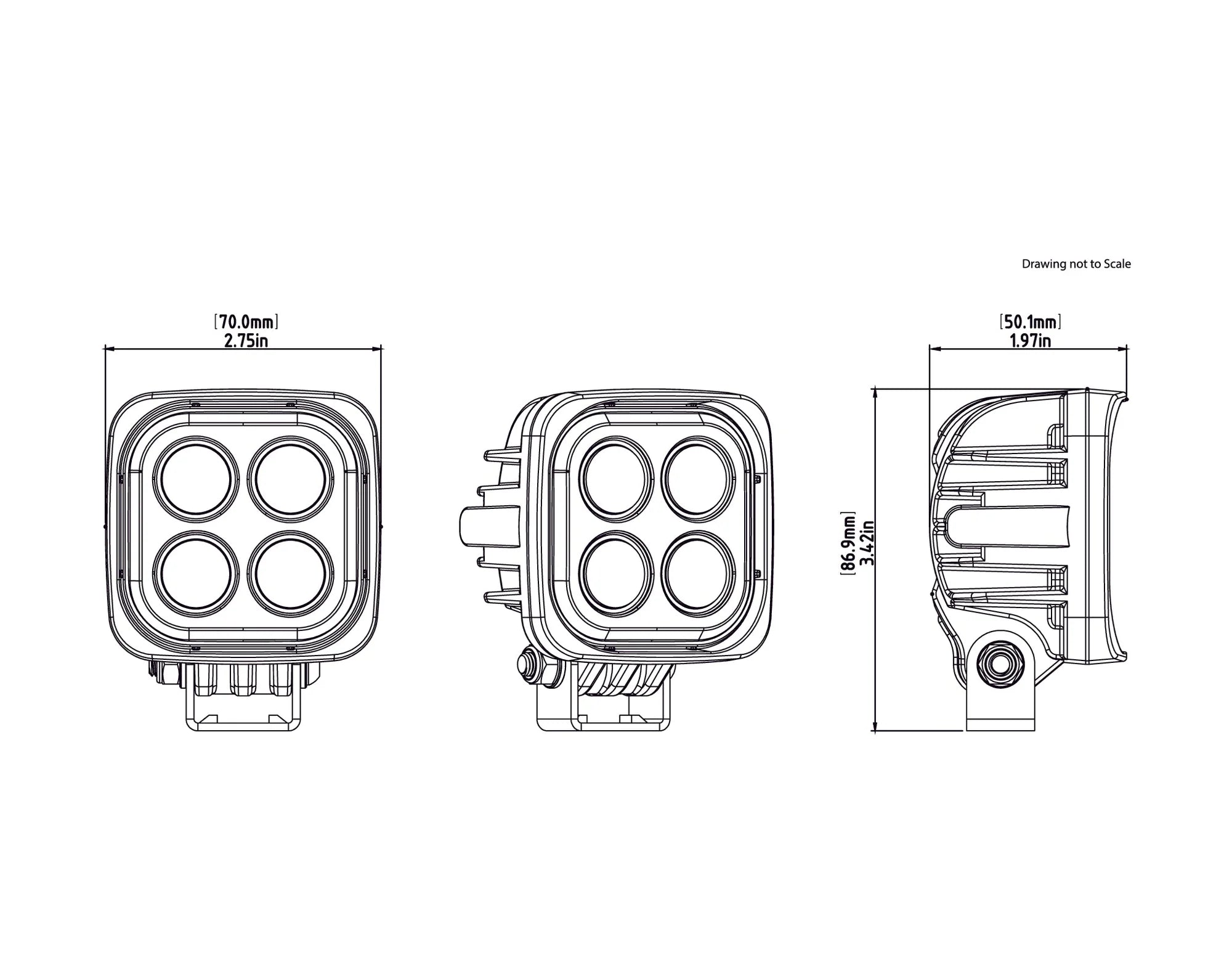Denali S4 LED Light Pod (Pair) with DataDim Technology