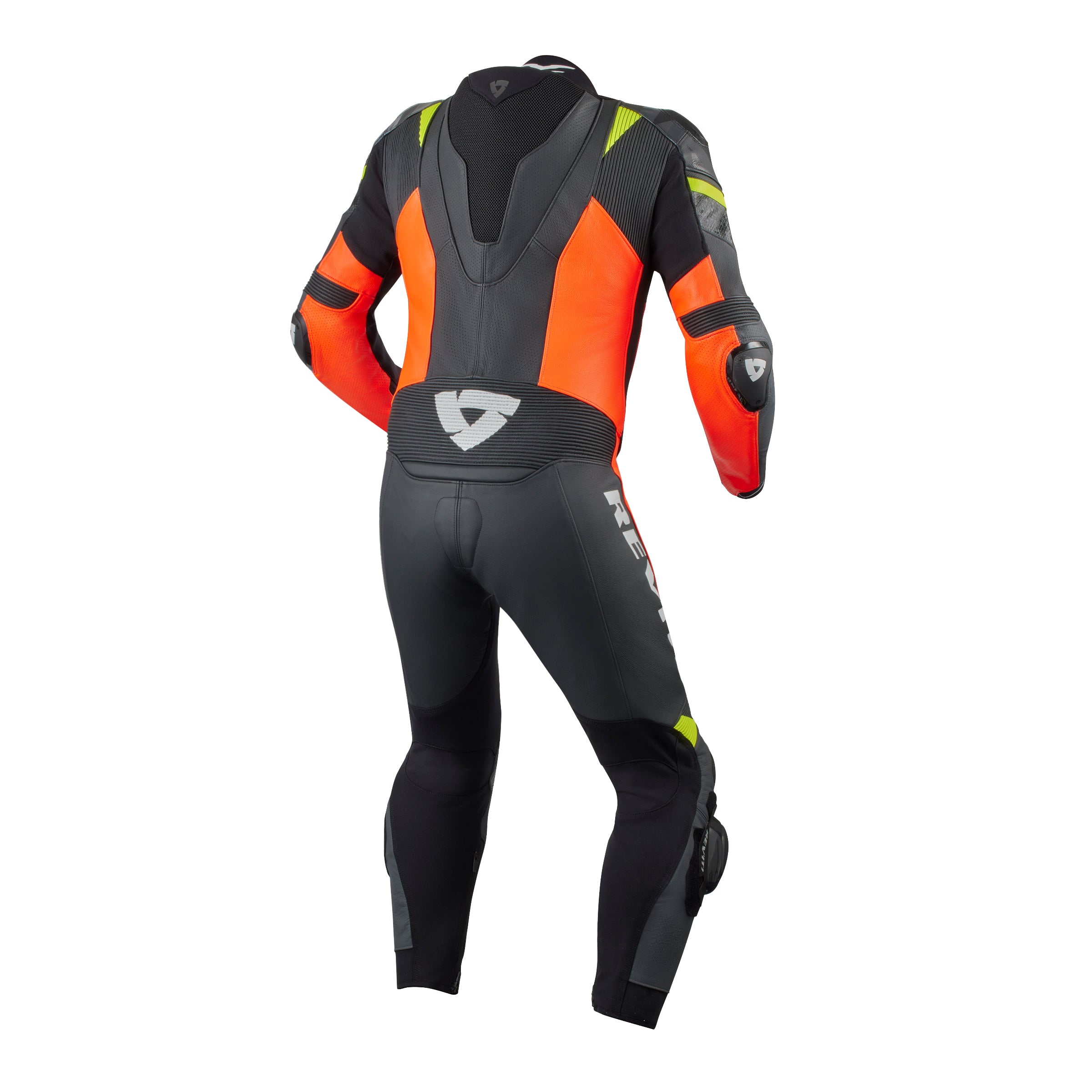 REV'IT! Hyperspeed 2 One Piece Race Suit Black Neon Red