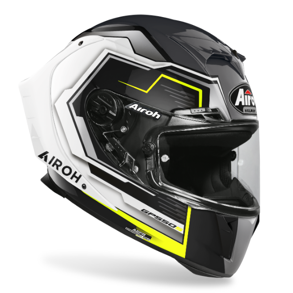 Airoh GP 550 S Rush - White/Yellow Gloss Helmet