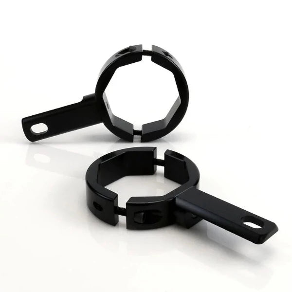 Denali Inverted Fork Tube Driving Light Mount 50-60mm Bar Clamp-Blac