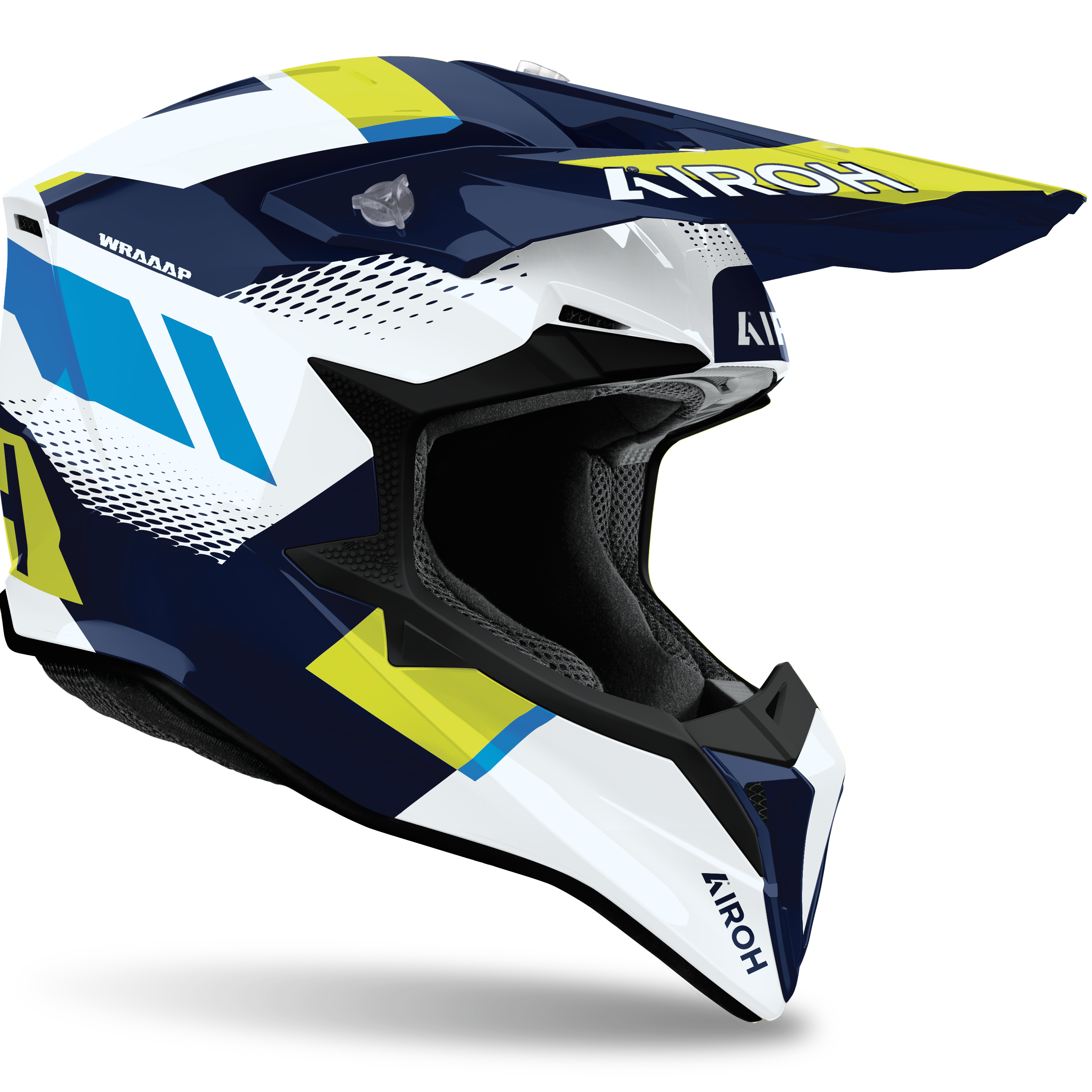Airoh Wraaap Vision Yellow Blue Helmet