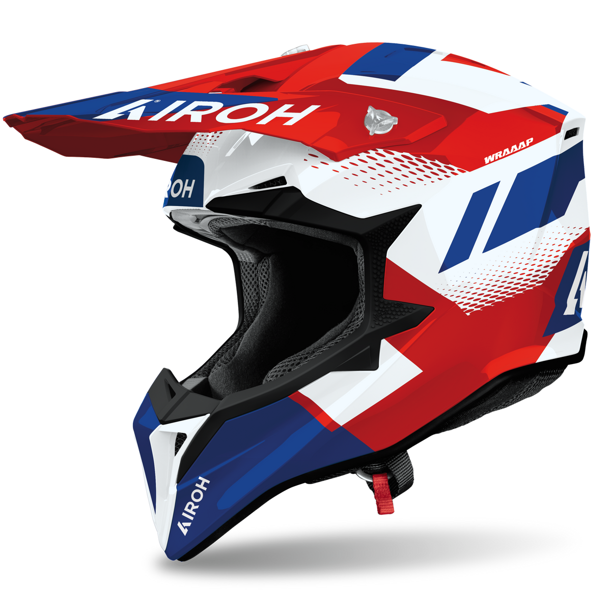 Airoh Wraaap Vision Blue Red Gloss Helmet