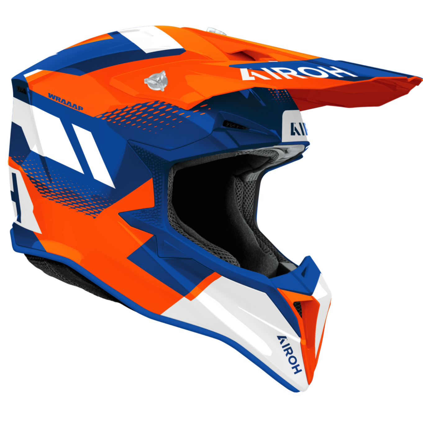 Airoh Wraaap Vision Orange Blue Gloss Helmet