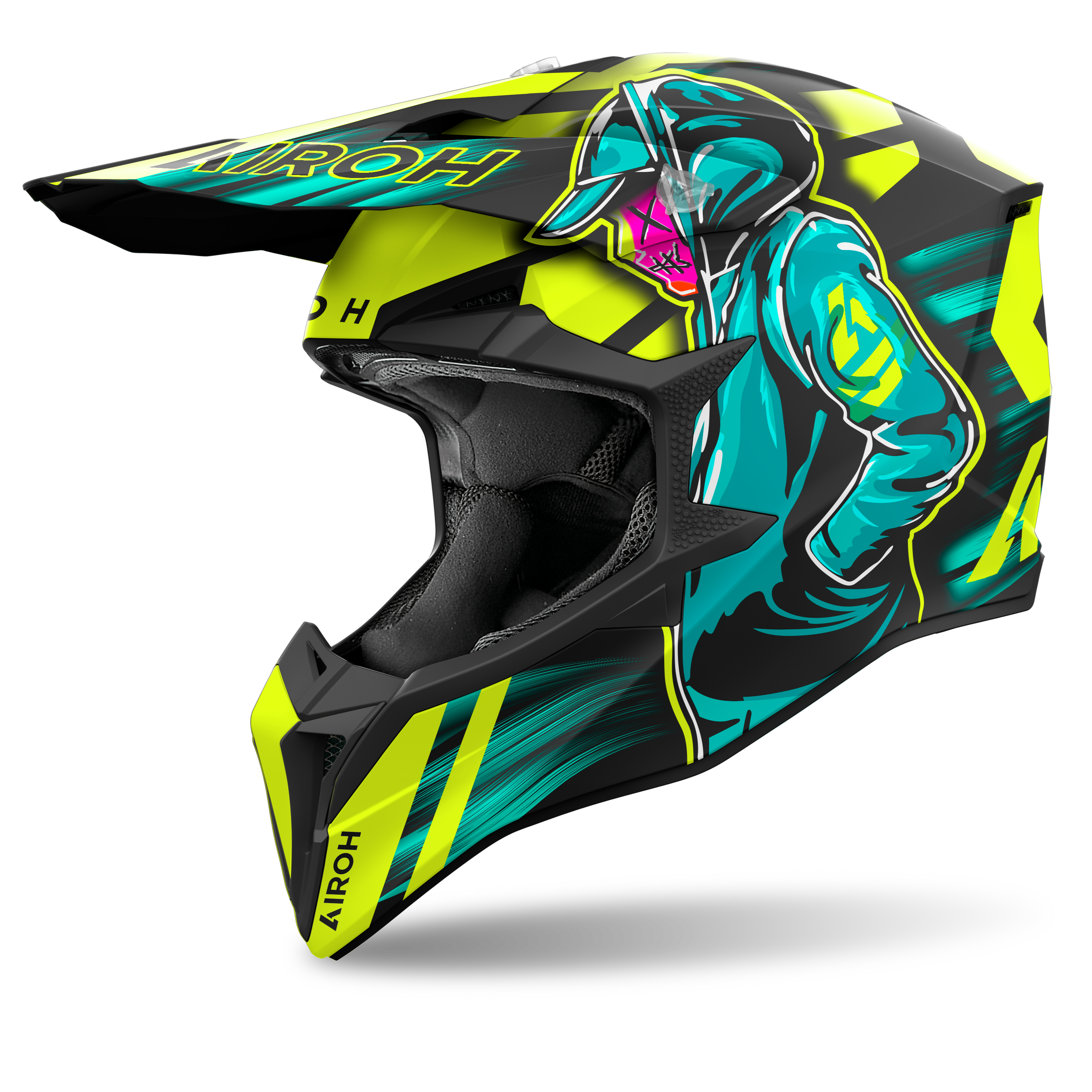 Airoh Wraaap Cyber - Yellow Matt Helmet