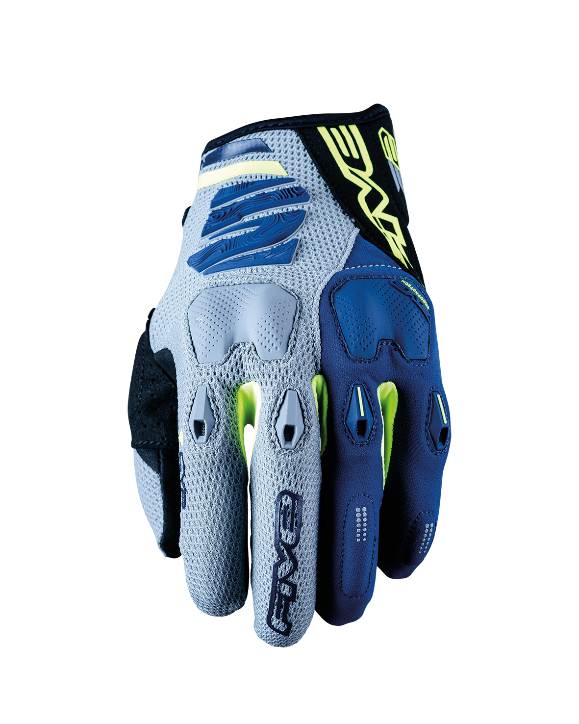 Five E2 Grey Fluo Yellow Gloves