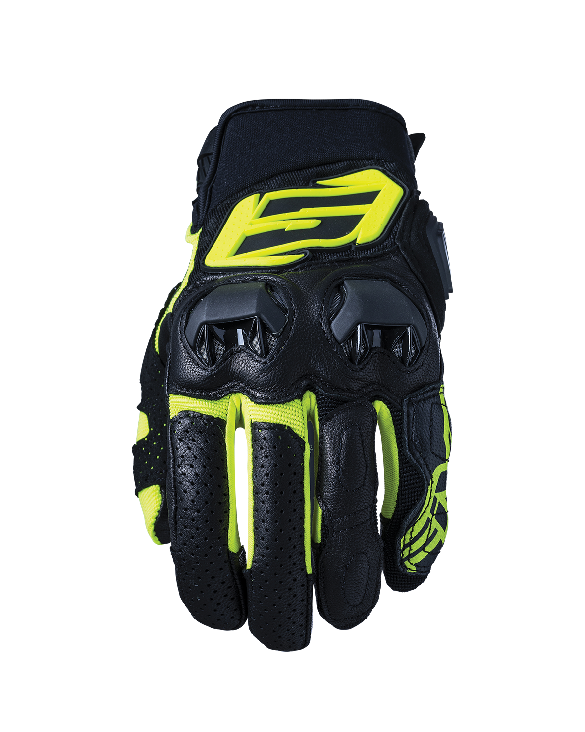 Five SF3 Black Fluo Yellow Gloves