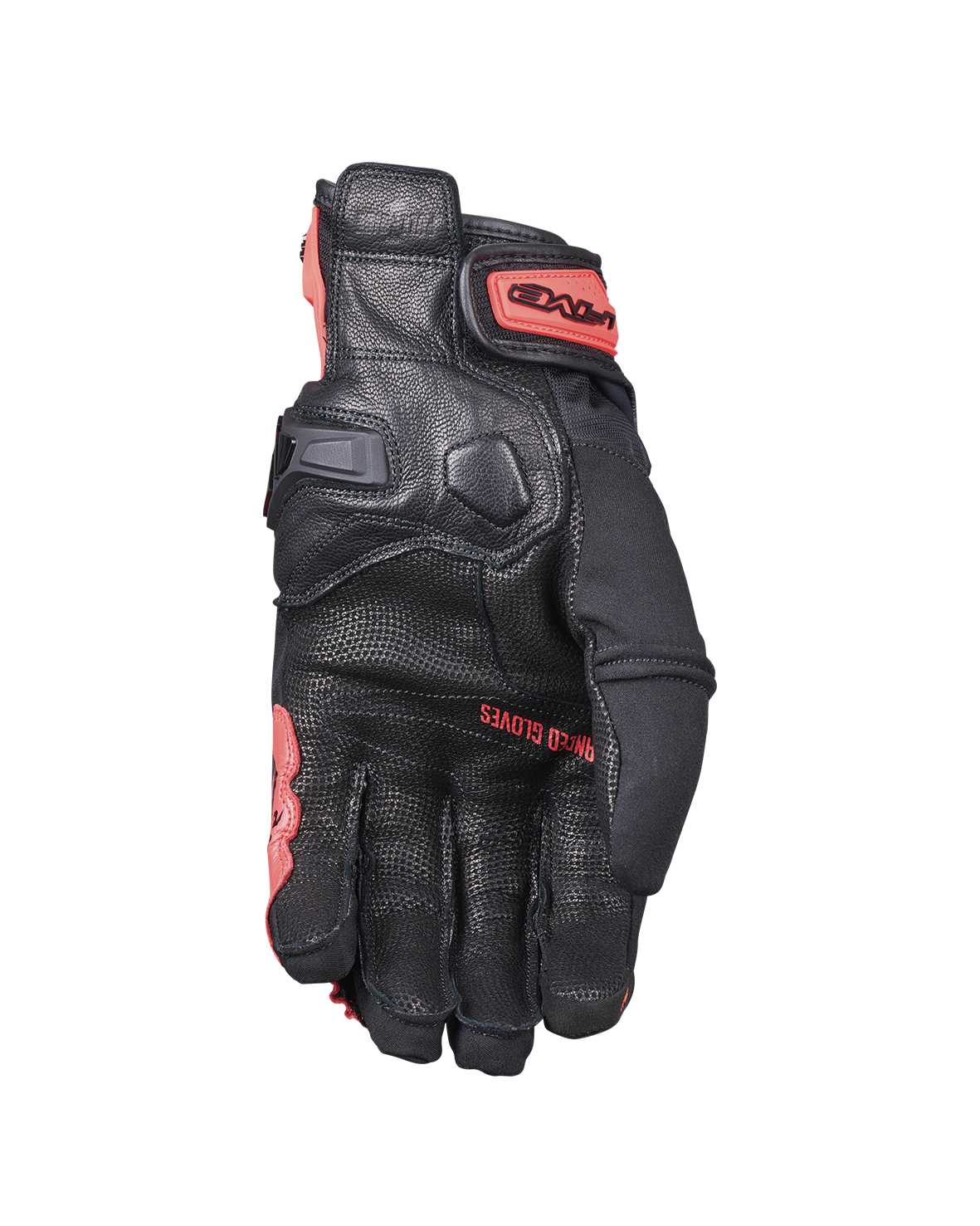 Five X-Rider WP Black Fluo Red Gloves