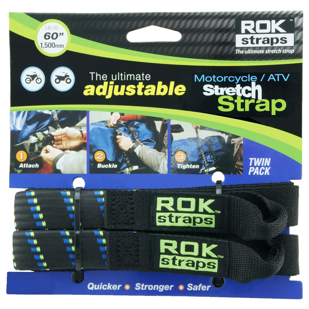 ROK Straps HD 25mm Adjustable - Black Blue Green