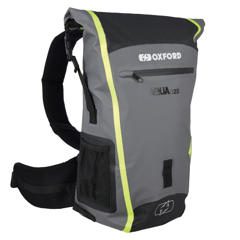 Oxford Aqua B-25 Backpack - Black Grey Fluo