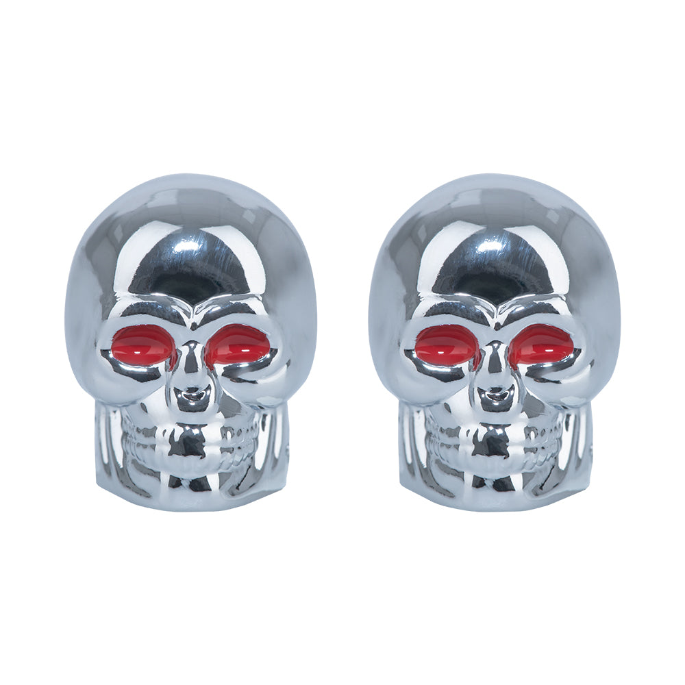 Oxford Skull Valve Caps - Silver