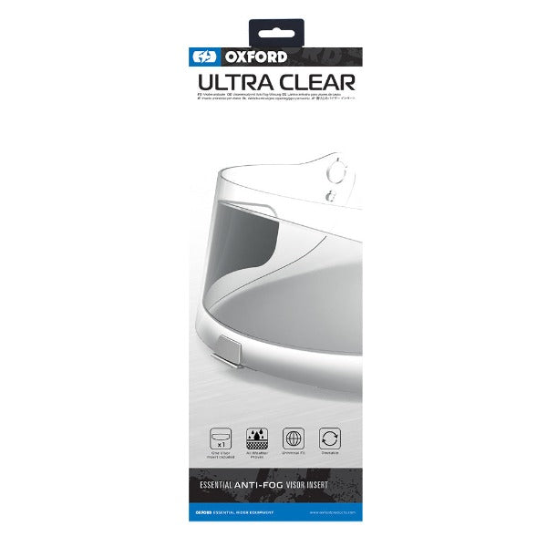 Oxford Ultra Clear Anti Fog Visor Insert - Clear