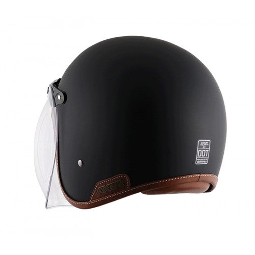 Axor Retro Jet Leather Matte Helmet