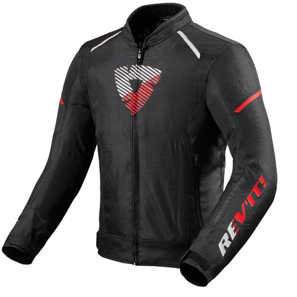 Rev'it! Sprint H2O Textile Jacket - Black Neon Red