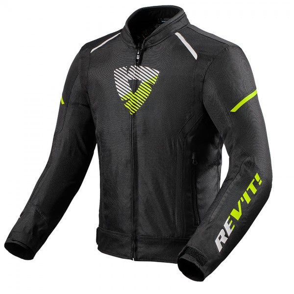 Rev'it! Sprint H2O Textile Jacket - Black Neon Yellow