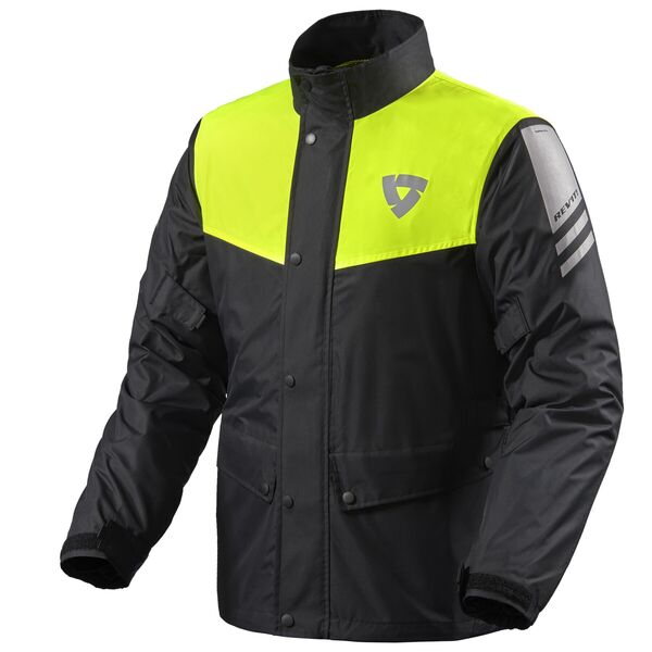 Rev'it! Nitric 3 H2O Rain Jacket - Black Neon Yellow
