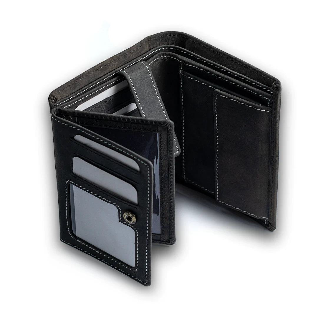 Carbonado Tri Fold Wallet - Black