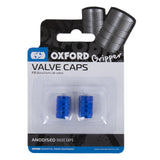 Oxford Gripper Valve Caps - Blue