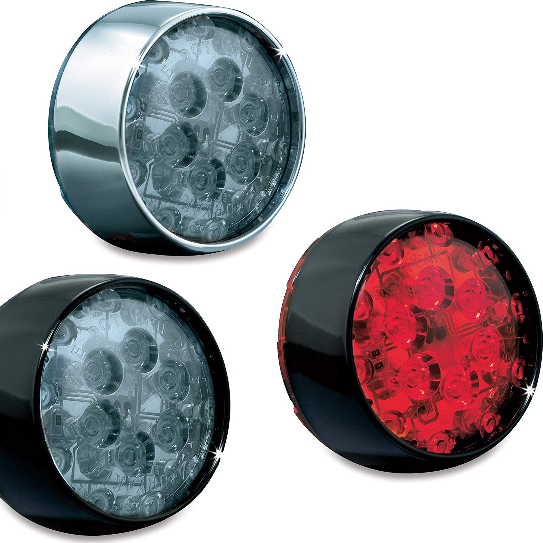 Kuryakyn 5458 Motorcycle Lighting: Bullet Style LED Rear Turn Signal Conversion Inserts, Single Circuit for 2000-19 Harley-Davidson Motorcycles, Gloss Black Bezels/Smoke Lenses, 1 Pair