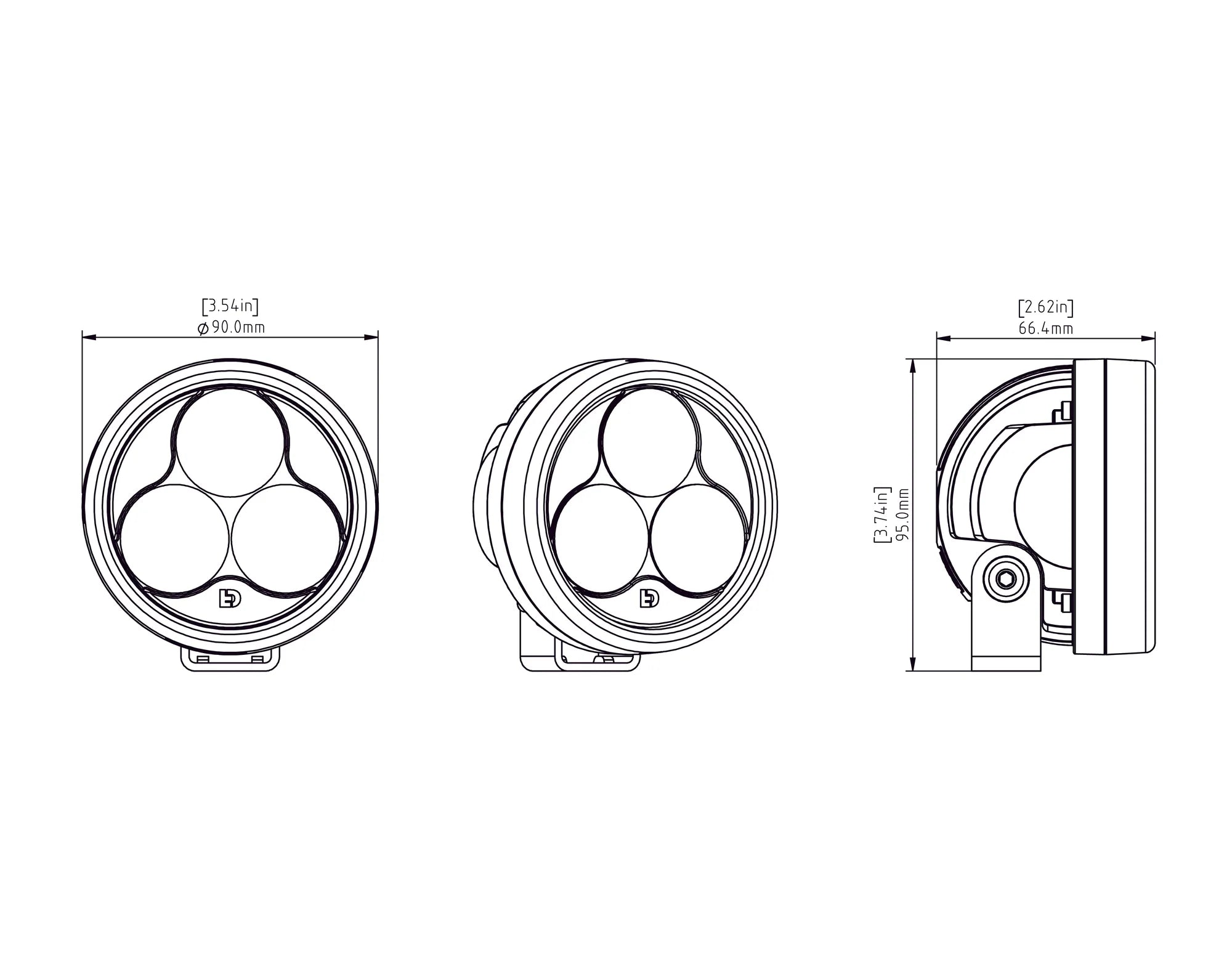 Denali D3 LED Light Pod with DataDim Technology