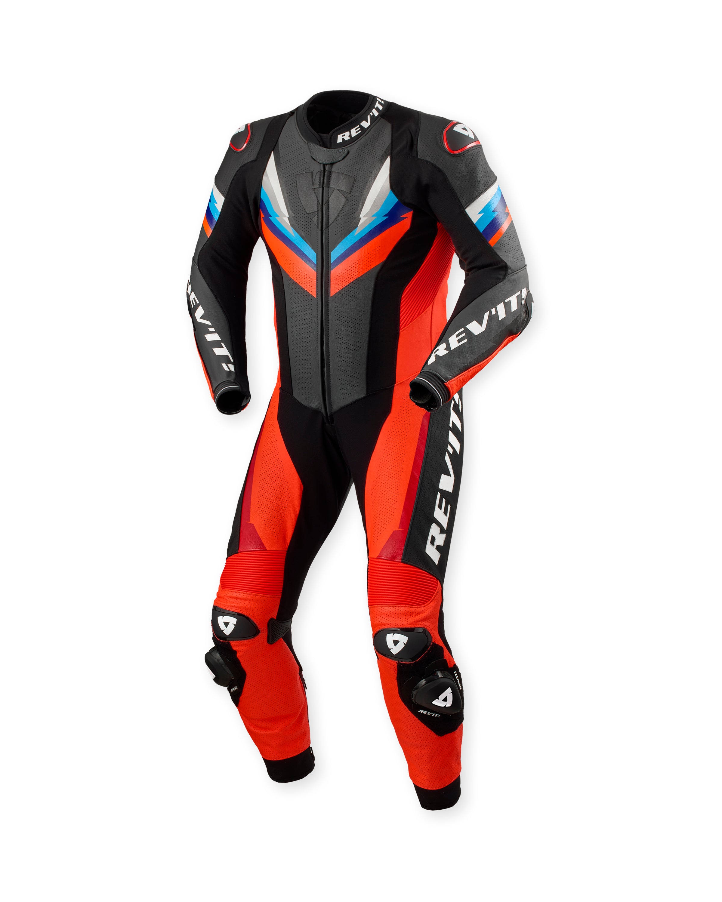 REV'IT! Quantum 3 Race Neon Red Black Suit