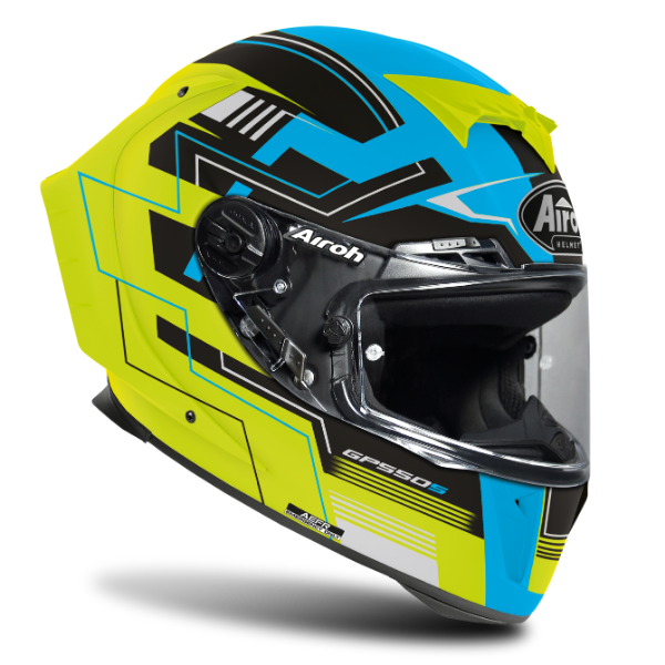 Airoh GP 550 S Challenge  Blue/Yellow Matt Helmet