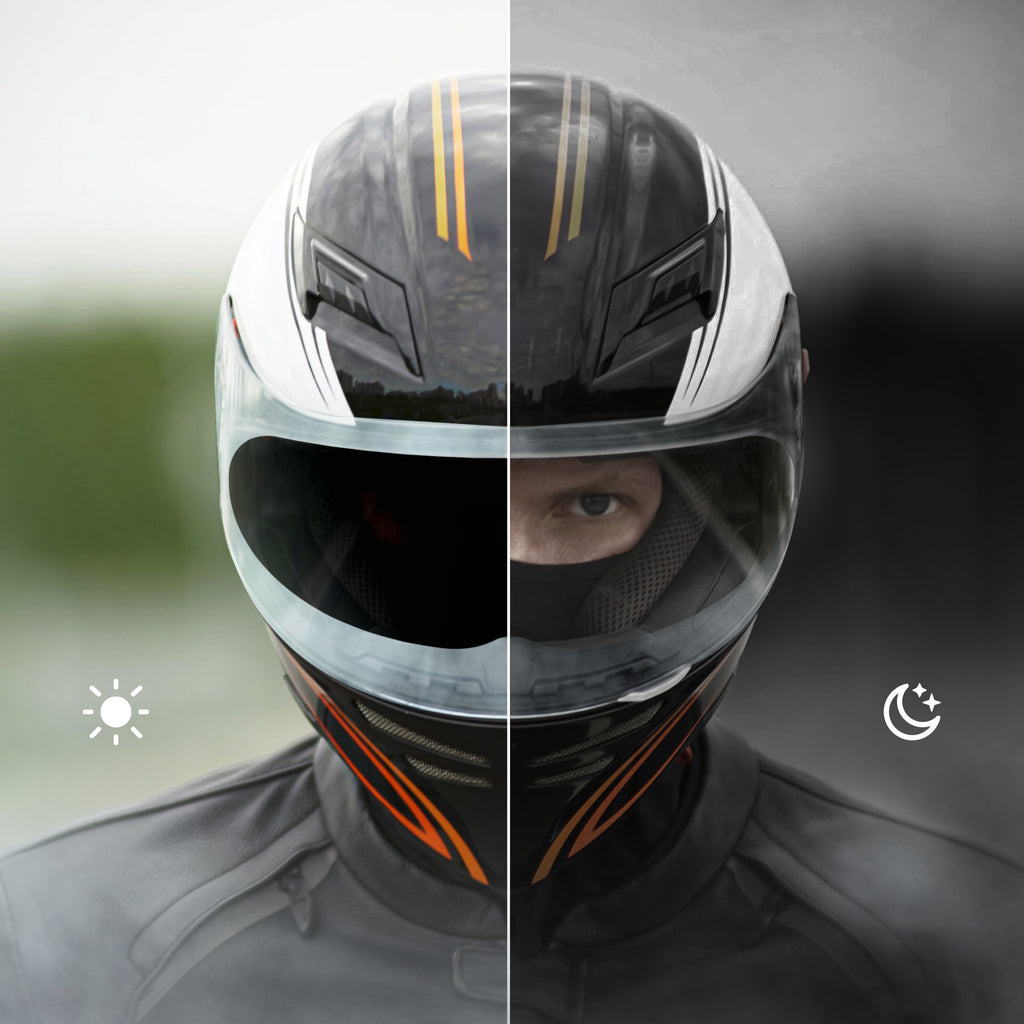 Anti Fog Heated Motorcycle Visor Flip Up IL Heated Shield Visor