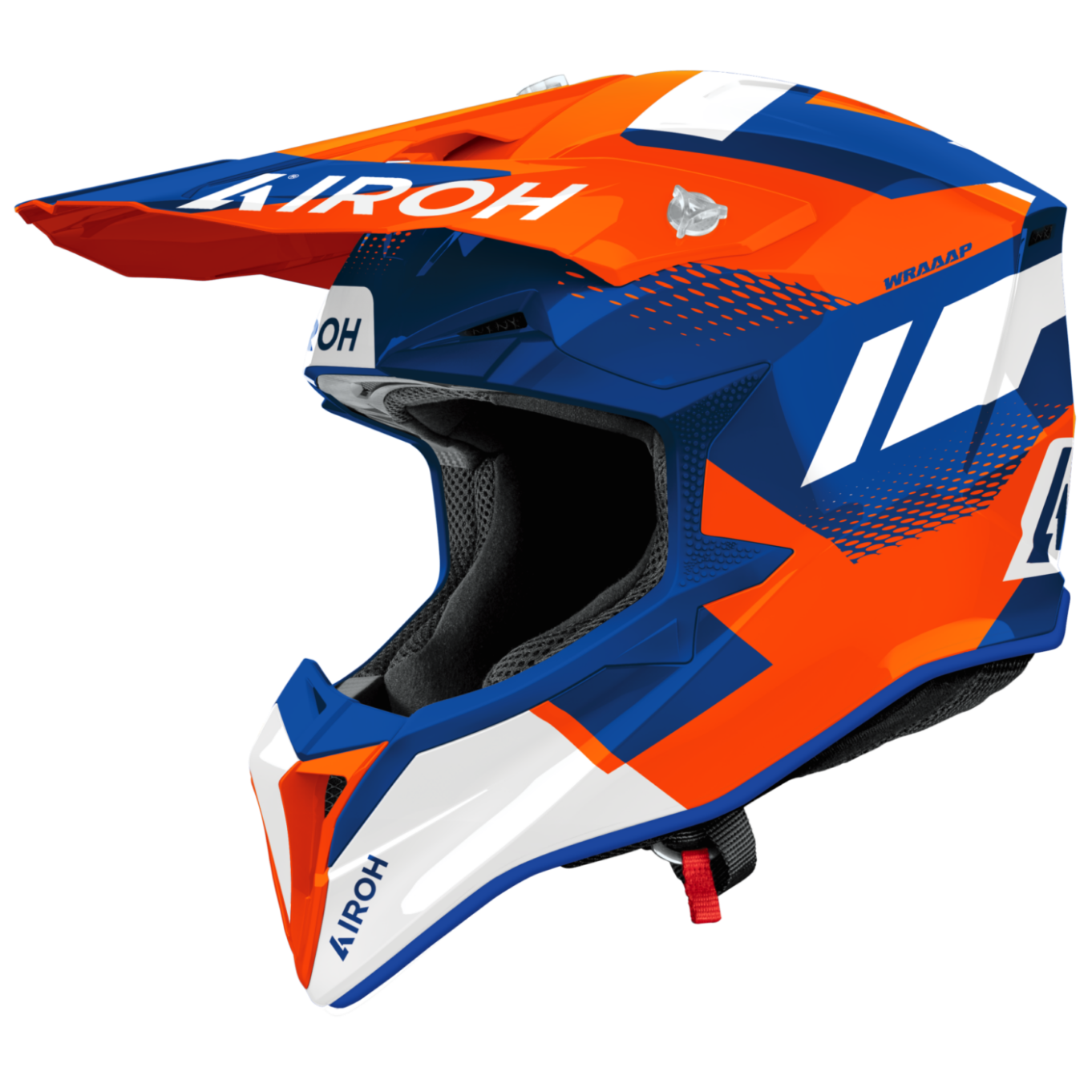 Airoh Wraaap Vision Orange Blue Gloss Helmet