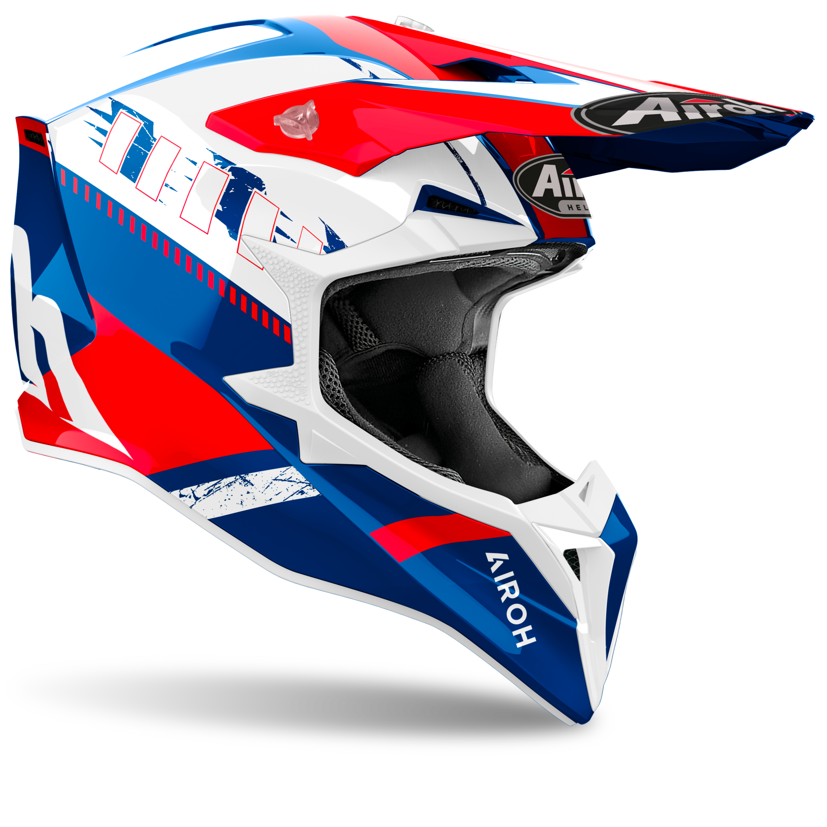 Airoh Wraaap Feel Blue/Red Gloss Helmet