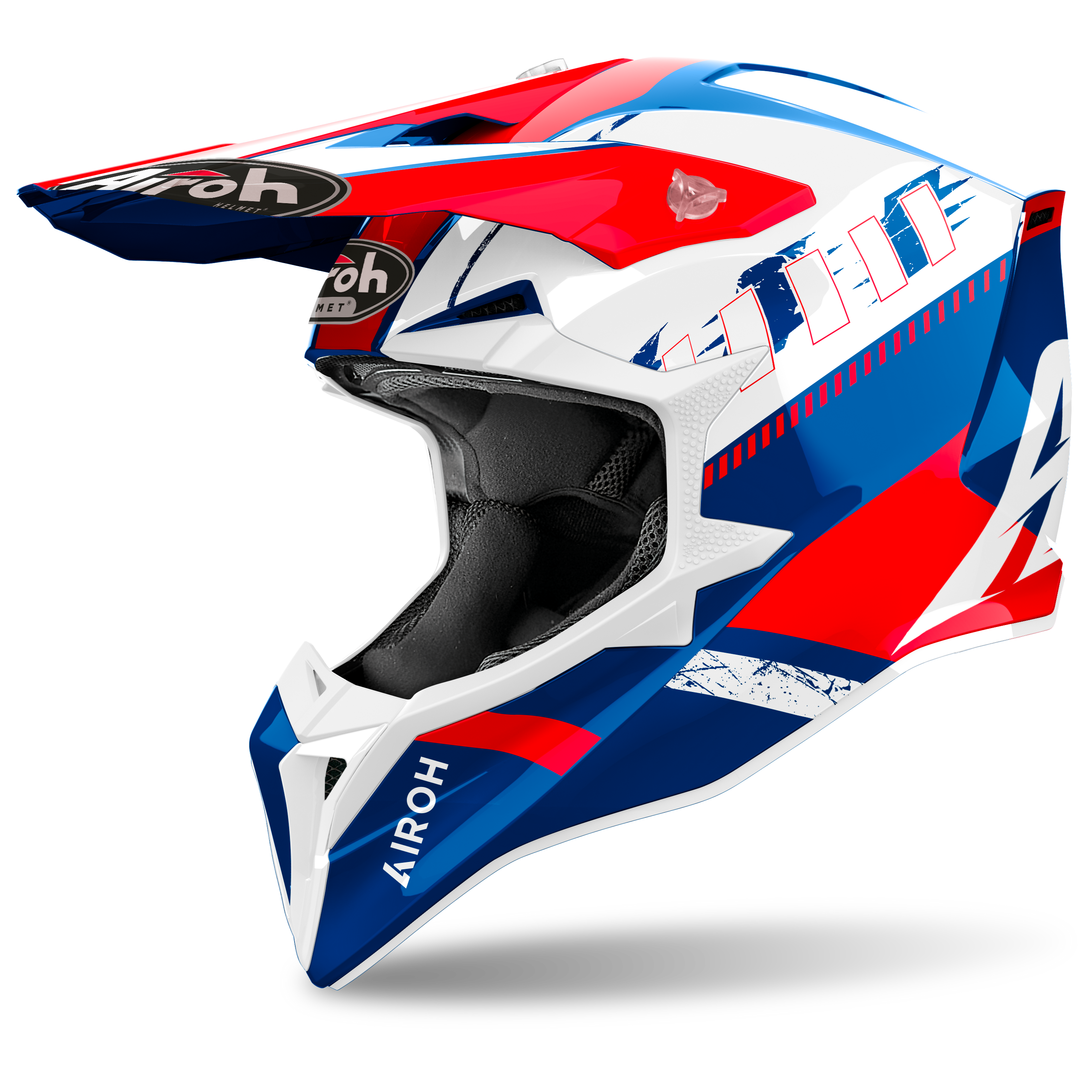 Airoh Wraaap Feel Blue/Red Gloss Helmet