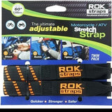 ROK Straps HD 25mm Adjustable - Black Orange Stripes