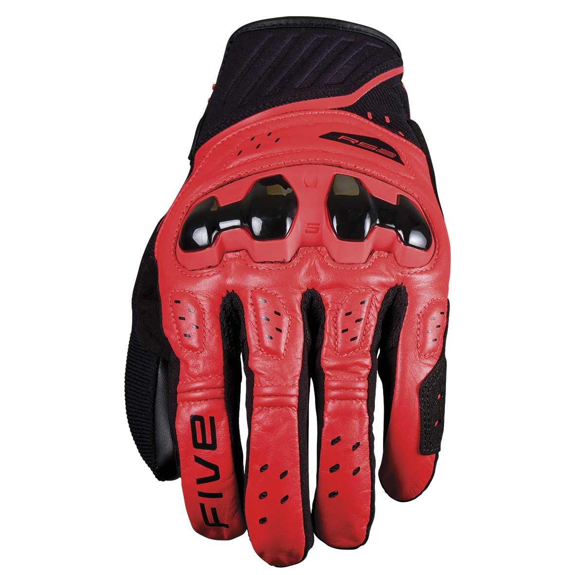 Five RS2 EVO 2 Fluo Red Black Gloves