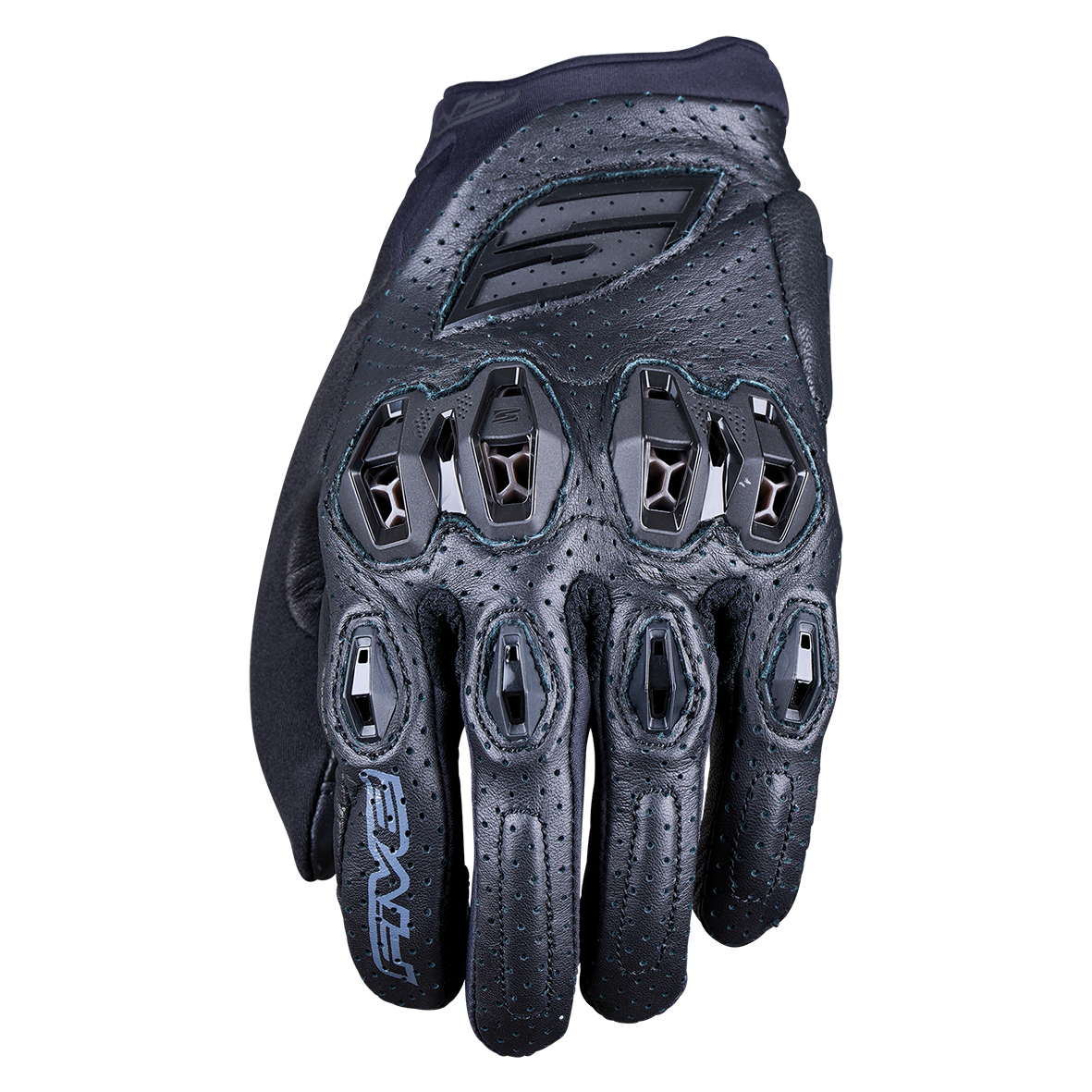Five Stunt Evo 2 Black Leather Gloves