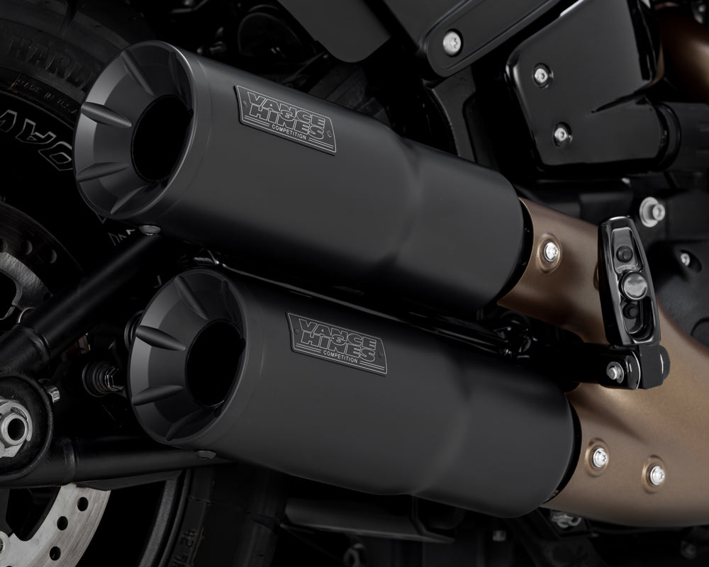 Vance & Hines Exhausts - Hi-Output Slip-ons - 2018+ Softail Fatbob