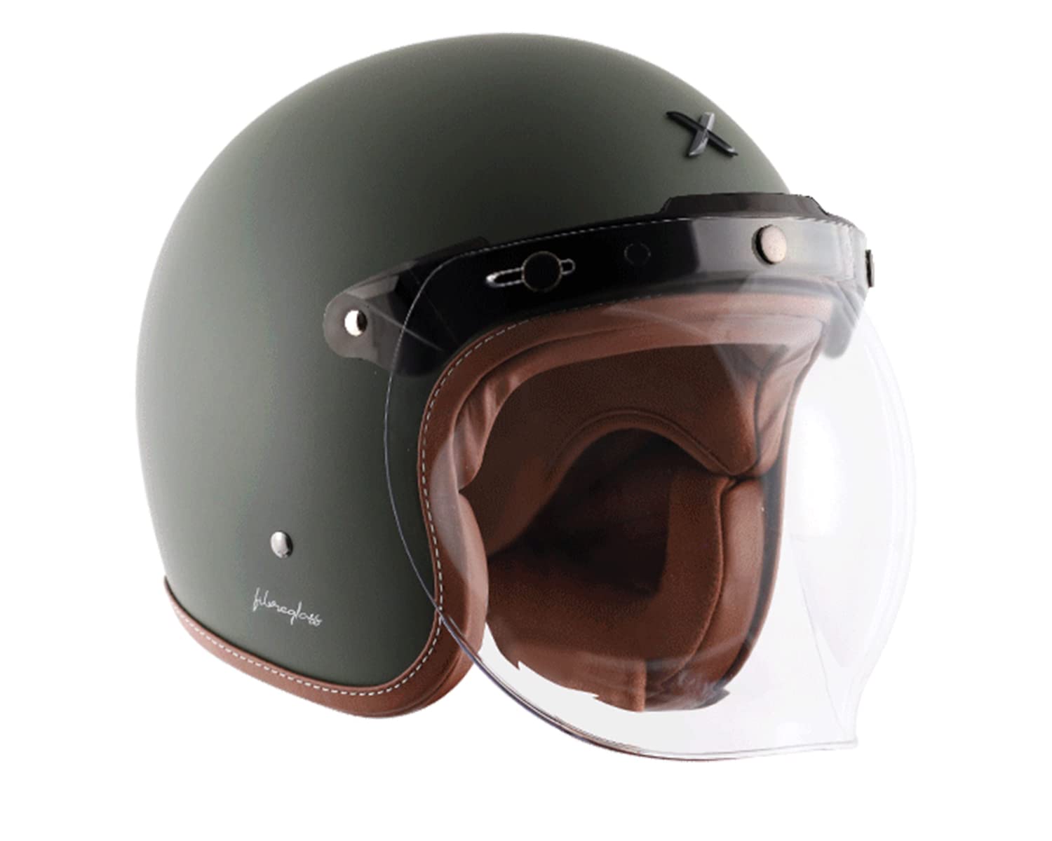 Axor Retro Jet Leather Matte Helmet