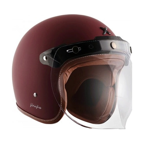 Axor Retro Jet Leather Matte Helmet