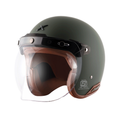 Axor Retro Jet Leather Matte Helmet