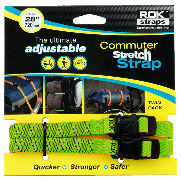 ROK Straps LD 12mm Adjustable - Green Reflective